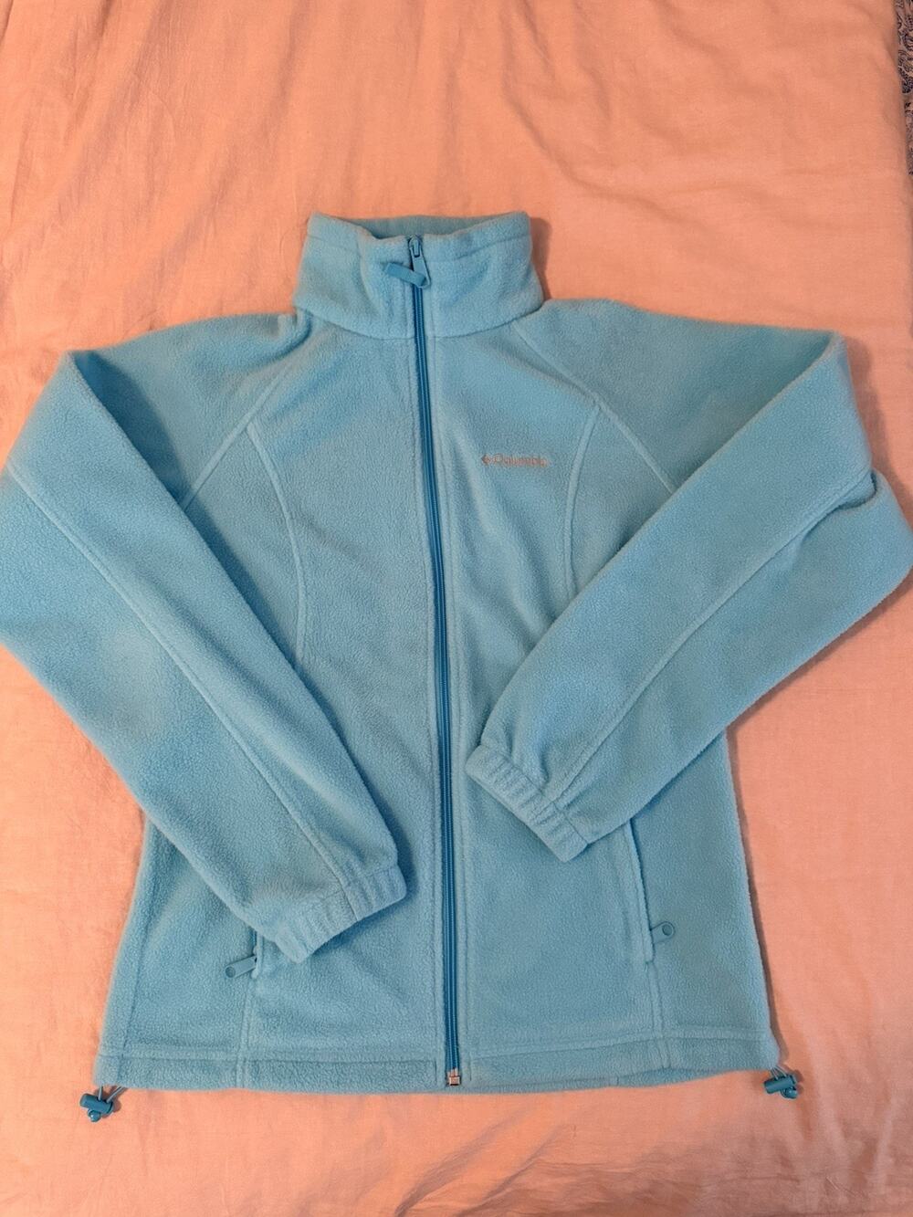 Columbia Teal Zip Up Fleece Jacket Size S Women’s
